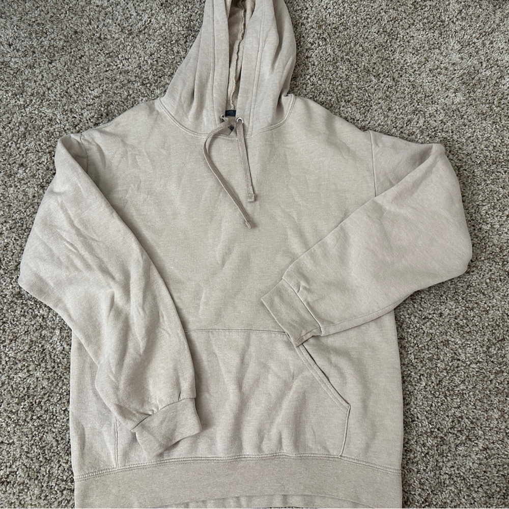 Womens Beige Hoodie Size Small